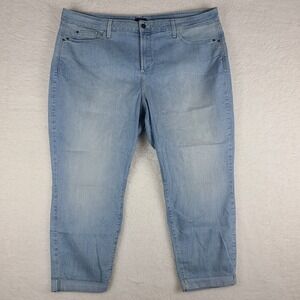 NYDJ Not Your‎ Daughter Jeans Womens 22W Blue Skinny Boyfriend Cuffed Denim *
